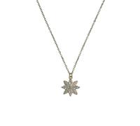GSZCCZS Nouveau 2025 925 Argent Sterling français Pavé Pavé Crystal Snowflake Collier Chain de chaîne Fonds Fashion Charme Étudiant Bijoux Accessoires avec pour Vous