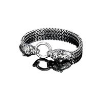 GSZCCZS Nouveau 2025 Bracelets nordiques pour hommes ethniques Bracelets Bracelets Punk Punkless en acier en acier Biker bracele