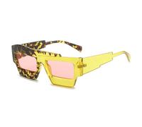 GSZCCZS Nouveau 2025 Lunettes de Soleil carré irrégulières Femmes Hommes Double Couleur Shunes Soleil Rétros Punk UV400 Eyewear