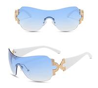 GSZCCZS Nouveau 2025 Lunettes de Soleil Punk surdimensionnées Goggle Women Sport Pink Sun Sunes Femelle Femme Eyeglass de Sol OCULOS