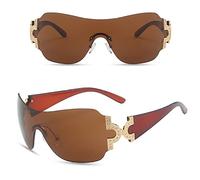 GSZCCZS Nouveau 2025 Lunettes de Soleil Punk surdimensionnées Goggle Women Sport Pink Sun Sunes Femelle Femme Eyeglass de Sol OCULOS
