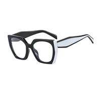 GSZCCZS Nouveau 2025 pour Les Femmes Vintage Black Blanc Verres de Soleil Femme Nuances Gradient Numes de Soleil