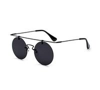 GSZCCZS Nouveau 2025 Retro Retro Classic Round Sampunk Sunglasses Sunglasses Hommes et Femmes Designer Rimless Fashion Lunes UV400