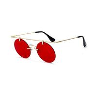 GSZCCZS Nouveau 2025 Retro Retro Classic Round Sampunk Sunglasses Sunglasses Hommes et Femmes Designer Rimless Fashion Lunes UV400
