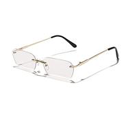 GSZCCZS Nouveau 2025 Rimless Rectangle Lunettes de Soleil Femmes UV400 Verres de Soleil Driving Men Color Couleur Accessoires SUMPLES STEMENT