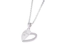 GSZCCZS Nouveau 2025 Unisexe 925 Colliers en argent sterling pour femmes m simple couple amour coeur collier pendent