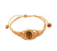 GSZCCZS Nouveau 2025 Unisexe Natural Cabochon Stone Crystal Crystal Macrame Macrame Corde Bracelet A réglable pour les femmes Hommes Fashion Gift Decoration Bijoux Luxury With You Accessoires TRENDY