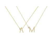 GSZCCZS NOUVEAU 2026 925 STERLING Silver Gold Leter Am Mini Collier initial de taille BC BC MONOGRAPH
