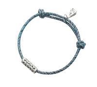 GSZCCZS Nouveau 2026 Unisexe 16-21cm Lucky 925 Bracelets à corde argentée Femmes Rétros Blue Wax Ligne de filet