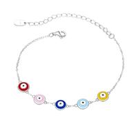 GSZCCZS Nouveau 2026 Unisexe Authentique 925 STERLING Guardian Eye Bracelet Multiple Devil Eyes Eyes Collier Collier pour femmes