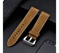 GSZCCZS Nouveau bande de montre en cuir rétro rouge marron noir 18 20 22 22 mm bracelet en cuir en acier inoxydable Boucles de boucle (C, 20 mm)
