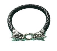 GSZCCZS Nouveau bracelet en cuir d'Europe 2025 avec merde de dragon, 925 Bijoux de style sterling cadeau de mode de mode cadeau pour hommes bijoux de décoration commémorative avec vos accessoires