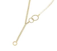 GSZCCZS Nouveau collier en acier inoxydable plaqué Gold 2025 pour femmes Colliers de pendentif de chaîne de clavicule Ring Ringol