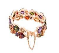 GSZCCZS Nouveau pour la tendance 2025 Prix Mona Lisa Multicolor Cubic Zircon Bracelets Bangles Bracelets de mariage de luxe pour femmes Bijoux en cristal accessoires créatifs Créable
