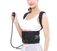 GSZCCZS Orthèse gonflable Double traction Épaule Soutien de la colonne vertébrale Scoliose Haut du dos Ceinture correcteur de posture (couleur : noir, taille : code L) (code S noir)