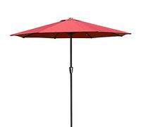 GSZCCZS Patio de parasols de jardin 2,7 m Tableau de table à l'extérieur avec manivelle, patio/piscine/Garden de parasol Cauve de parasol, intempéries et uv protégés, 8 côtes de fer parasols