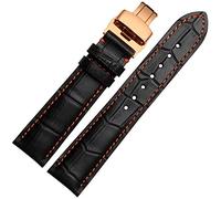 GSZCCZS Pistes de 18 mm 20 mm 22 mm avec bracelet de montre en cuir authentique Silver en acier en acier