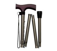 GSZCCZS Pliage de Canne Voyage Alpin ajusté Canne et béquilles Hommes et Femmes Portables bâtons de Marche équilibrés élégants, Bois Confortable en Bois t Manchette Belle Paysage