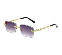 GSZCCZS Polygon Lunettes de soleil sans monture pour femme Style rétro Serpent Décoration Verres océan Transparent Lunettes de soleil pour homme Lunettes de soleil UV400 nuances, Gradient, Taille