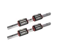GSZCCZS Rail Coulissant Bloc de Curseur de roulement linéaire 35 mm Guide linéaire carré HGR35 Rail avec Bloc de Curseur de Bride HGW35CC (2500 mm)