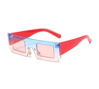 GSZCCZS Rectangle Steampunk Lunettes de Soleil Femmes Vintage Square Glasse-Soleil Femelles Men de Lunettes