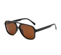 GSZCCZS Retro surdimensionné Double Ponts Men Lunettes de Soleil Verres Transparents Femmes Femmes Blue Yellow UV400