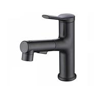 GSZCCZS Robinet de lavabo de Salle de Bain avec pulvérisateur extractible Robinets de lavabo d'eau Chaude et Froide rétractables en Laiton monotrou avec 3 débits d'eau Robinet de lavabo