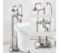 GSZCCZS Robinet sur Pied en Bronze Noir à Deux poignées Mélangeur de Douche d'eau Chaude et Froide pour Salle de Bain Baignoire Robinet de Douche Mélangeur de Douche, Or, Type B, Laiton - Type C