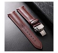 GSZCCZS Sangle en cuir avec bracelet à aiguille à aiguille en or rose noir en acier inoxydable (D, 18 mm)