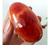 GSZCCZS Stone Natural Red Agate Palm Stone Chakra Spiritual Energy Meditation Crystal Home Ornement, A8 168G