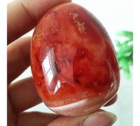 GSZCCZS Stone Natural Red Agate Palm Stone Chakra Spiritual Energy Meditation Crystal Home Ornement, A8 168G