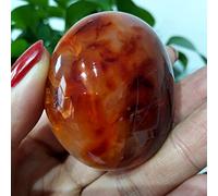 GSZCCZS Stone Natural Red Agate Palm Stone Chakra Spiritual Energy Meditation Crystal Home Ornement, A8 168G