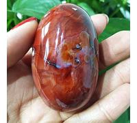 GSZCCZS Stone Natural Red Agate Palm Stone Chakra Spiritual Energy Meditation Crystal Home Ornement, A8 168G
