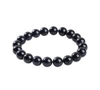 GSZCCZS Stone naturel 7a Black Tourmaline Perles Bracelets Femmes Crystals Chakra Yoga Méditation Jewelry Schorl Strand Bracles