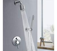 GSZCCZS Système de Robinet de Douche Mural Ensemble de bouchette de Douche de précipitation en Or brossé