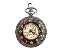 GSZCCZS Tannone en bois Poche mécanique Montre antique squelette cadran Cclock avec boîte-cadeau pour hommes dropshipping/b