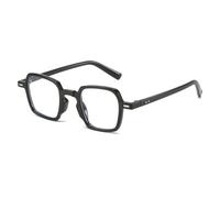 GSZCCZS Vintage Square Rivets Décoration Nuances UV400 Femmes Lunettes de Soleil Mode Clear Ocean Lens Hommes Tendance Lunettes de Soleil, Noir/transparent, Taille unique