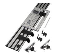 GSZCCZS W-New 1,4m Guide Rails Tracks + Base Universelle pour scie Circulaire, scie à Piste, scie à Plongeon, Travail du Bois (Ensemble avec 9 Pouces)