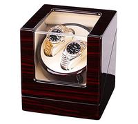 GSZCCZS Watner Winder Automatic Wind Winder Box Double Low Bruit et Bois Fabriqué à la Main Anti-magnétisation 2 Montres Rangement Affichage Boîte de Surveillance