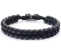 GT Collection | Bracelet double perle pour homme avec pierres énergétiques, avec cordon de réglage et boîte cadeau