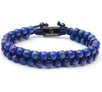 GT Collection | Bracelet double perle pour homme avec pierres énergétiques, avec cordon de réglage et boîte cadeau