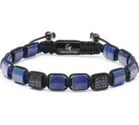 GT Collection | Bracelet homme à perles plates avec pierres énergétiques, avec cordon ajustable et boîte cadeau