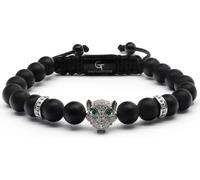 GT Collection | Bracelet tête de léopard pour hommes avec pierres énergétiques, avec cordon réglable et boîte cadeau