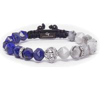 GT Collection | Bracelet tête de lion pour hommes avec pierres énergétiques, avec cordon réglable et boîte cadeau