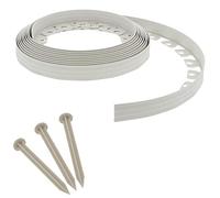 GT Garden Bordure de Jardin Flexible Blanche - 4 cm x 10 mètres avec 20 piquets d'ancrage