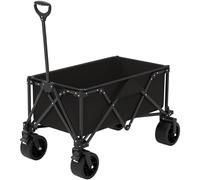 GT Garden Chariot de Transport Pliable Noir avec Roues Tout Terrain