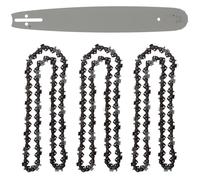 GT GARDEN - Guide 16 pouces (40 cm) avec lot de 3 chaînes 66 maillons pour tronçonneuse