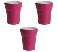 GT GARDEN - Lot de 3 pots pour orchidées avec réserve d'eau - Dali-dea pourpre 2 litres