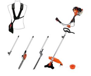 GT Garden Multifonction Thermique 4 en 1 avec Guidon : tronçonneuse - débroussailleuse - Taille-Haies et rallonge
