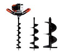 GT GARDEN - Tarière thermique 52 cm3, 3 CV + lot de 3 mèches (100, 200 et 300 mm)